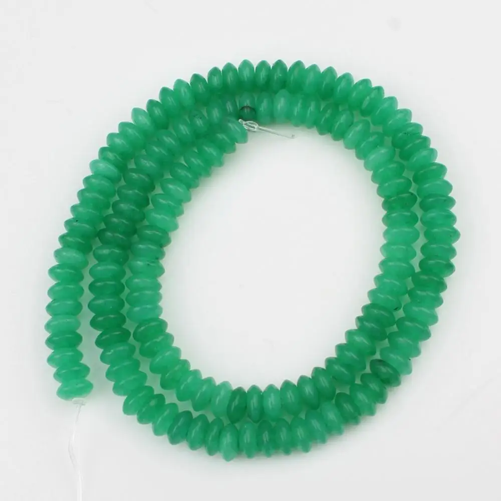 Green Jade 6 мм натуральный камень опал Малахит белый кварц Агаты Rondelle бусины для самостоятельного изготовления ювелирных изделий браслет серьги шпильки аксессуары 15" - Цвет: Green Jade