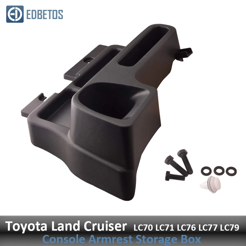 Front Center Console Storage Box Tray for Toyota Land Cruiser Accessories LC70 LC71 LC76 LC77 LC79 VDJ76 VDJ78 VDJ79 Cup Holder