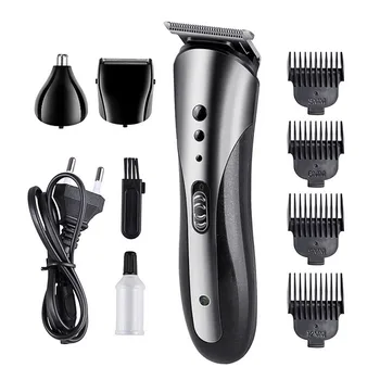 

3 in 1 Multi-functional Washable Electric Hair Clipper Razor Beard Shaver Nose Hair Trimmer Cutter with 4 Limited Combs Face