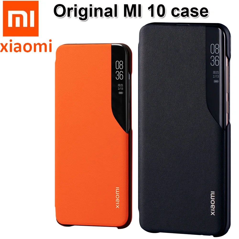 Оригинальный чехол Xiaomi MI 10 6 67 &quotзеркальный умный с откидной крышкой Mi Pro 5G Global PU