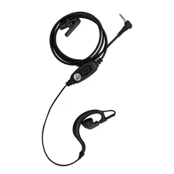 G Shape Walkie Talkie Earpiece 1 Pin 2.5mm Headset with Mic PTT  Radio Earphone for Motorola Cobra Talkabout MH230 MH230TPR MR35