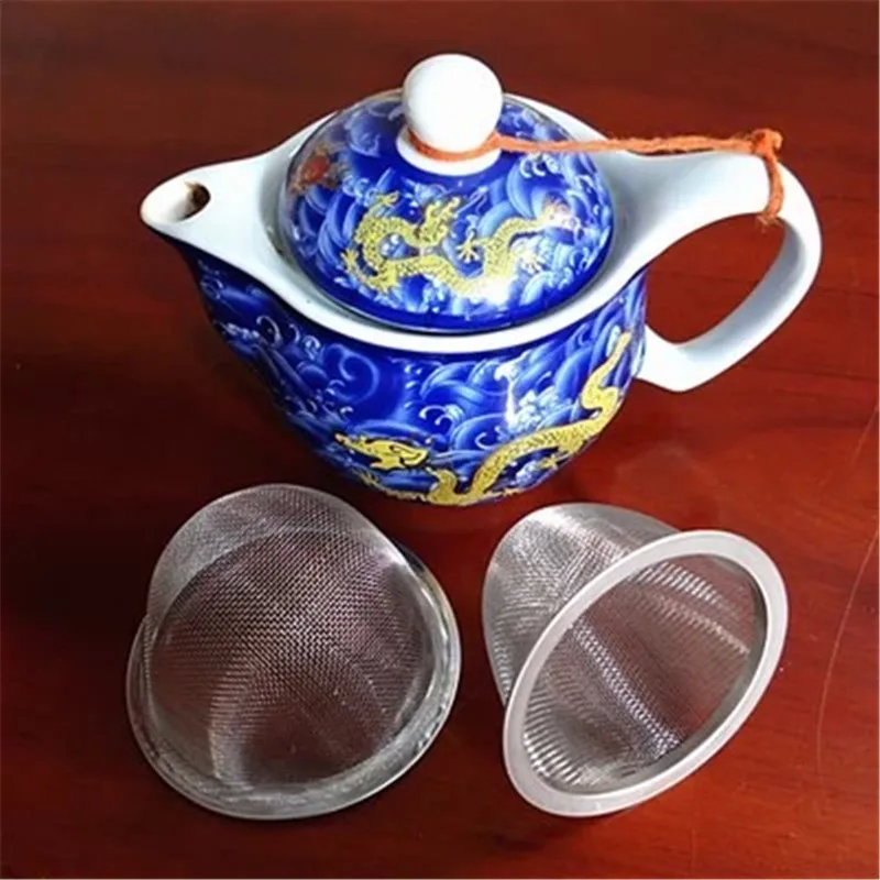 XMT-HOME Teapot filter tea strainer stainless steel tea infusers leak slag net tea filter slippery net