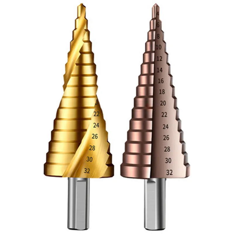 4-32mm Step Drills For Metal Iron Plate Opening Punchers M35 Cobalt Tool Brocas Escalonadas Para Metal