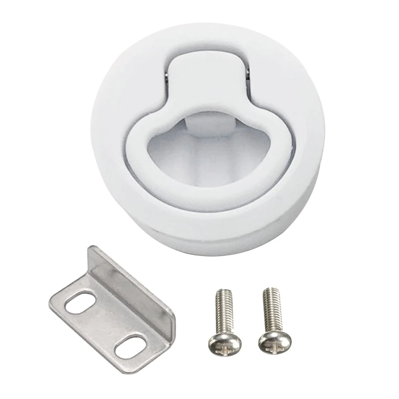 

2" Round Locking Flush Pull Latch Replacement Plastic For RV Marine Boat Southco