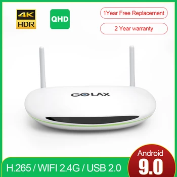 

Golax M1 Smart Android 9.0 TV Box Amlogic S905W Quad Core 1G 8G QHD Android 9.0 4K Media Player USB2.0 2.4G Wifi 100M Lan TV Box