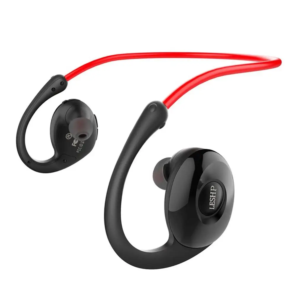Красный LESHP Snail In-Ear Sport Bluetooth наушники портативная гарнитура шагомер микрофон Функция для профессионального бега - Цвет: Красный