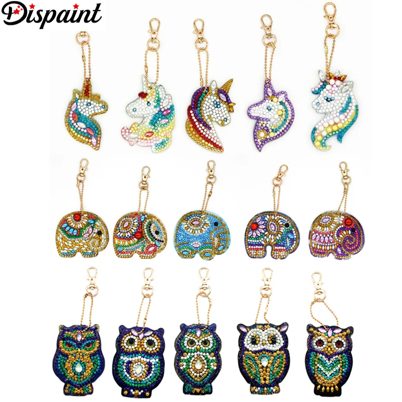 DIY Keychain Pendant Full Drill Diamond Painting Key Buckle Ring Gift Handmade DIY Keychain Pendant Full Drill Diamond Painting Key Buckle Ring Gift Handmade