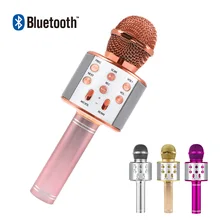 Micrófono de Karaoke Bluetooth, micrófono inalámbrico, altavoz profesional, micrófono de mano, reproductor de micrófono, grabador para cantar, micrófono