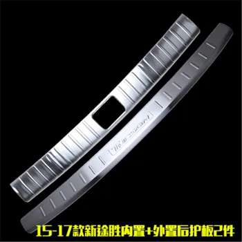 

stainless steel Rogue Steel Rogue Steel Rear Bumper Protector Sill Trunk Guard Cover Trim for Hyundai Tucson 2015 2016 2017 top