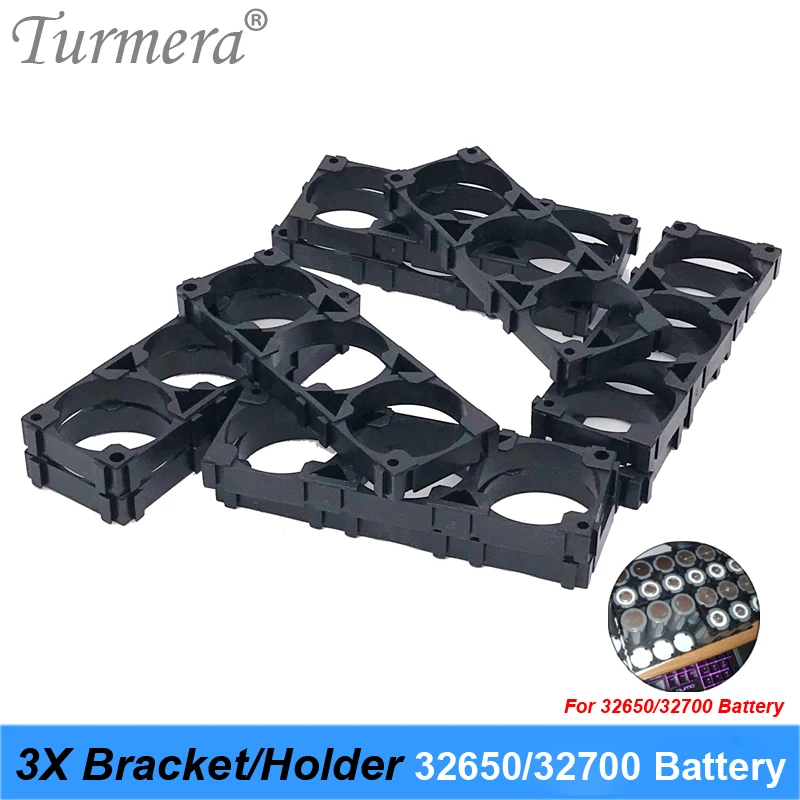 Turmera 3X 32650 32700 Lifepo4 Battery Bracket Holder 3X Safety Anti Vibration Plastic Bracket For 12V 36V battery pack 10pieces 011
