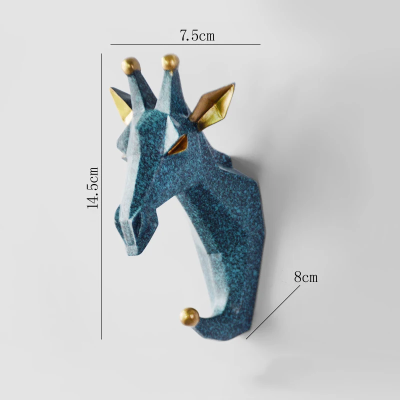 Patères murales vintage têtes de cerf en fonte d'aluminium (Gebraucht