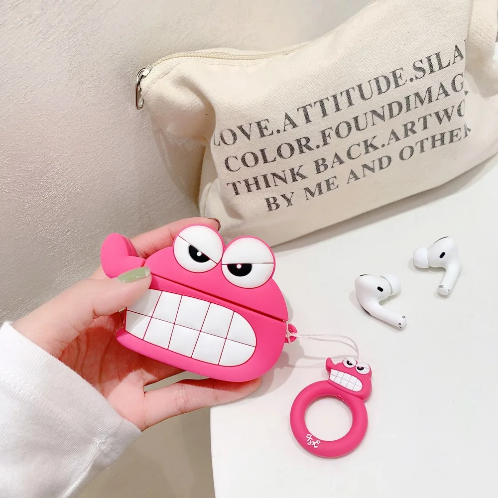 Чехол для airpods 3 с милым рисунком из мультфильма Shin Chan для Airpods Pro, bluetooth-гарнитура, силиконовая крышка для наушников, аксессуары с кольцевым ремешком