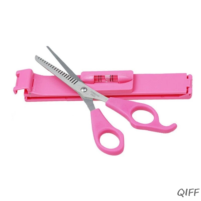 

Women Girls Professional Hair Cutting Leveler Bangs Clipper Guide Tools Set Home DIY Hairdressing Scissor Ruler Styling Kit