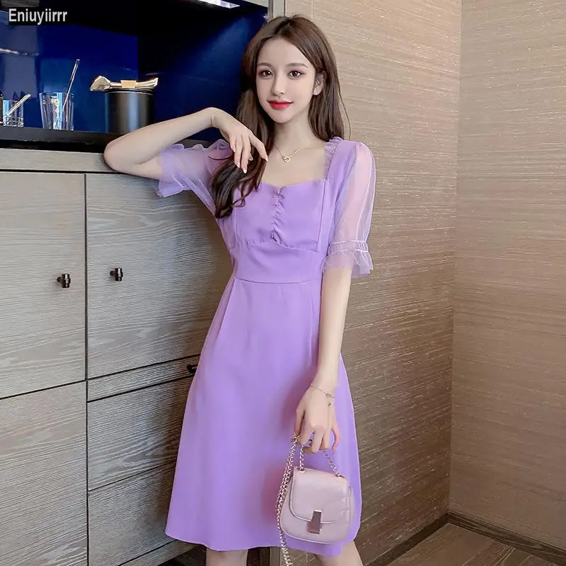 Вечернее мини-платье с прозрачными сетчатыми рукавами женские весенние короткие