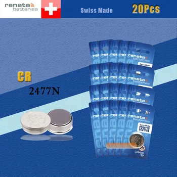 

20Pcs/Lot New CR2477N Renata Replacement Watch Battery Swiss Lithium Coin 3volt