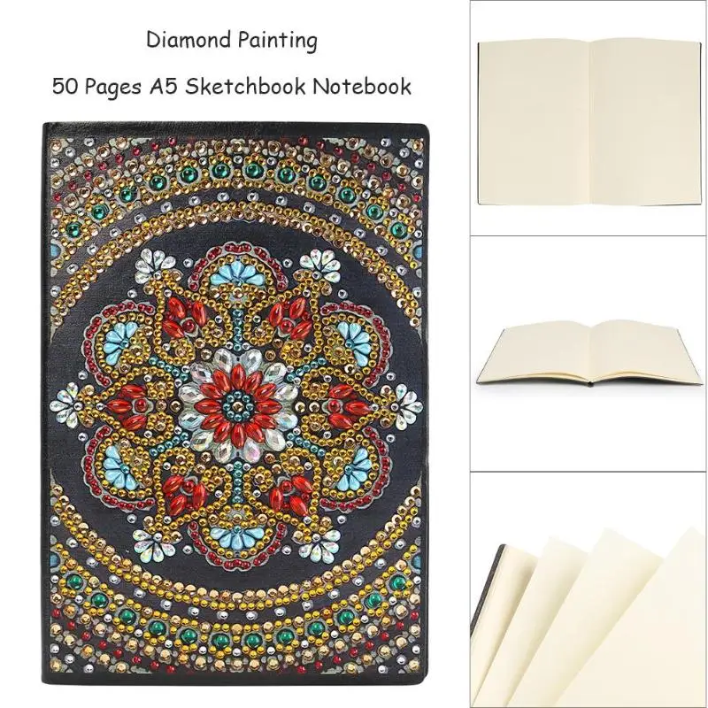 DIY Мандала животных особой формы алмазная живопись 50 страниц A5 блокнот Sketchbook