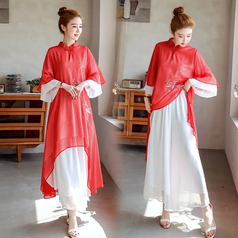 

2019 Summer Literature And Art Retro Cotton Linen Ethnic-Style Long Large Size Jacquard Long Skirts Women's New Style Embroidere