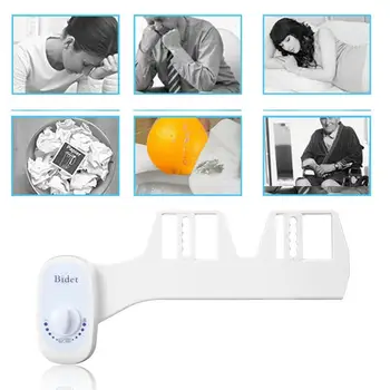 

Toilet Seat Attachment Manual Toilet Flusher Bathroom Toilet Fresh Water Sprayer Single Nozzle Fresh Water Cleaning Washing