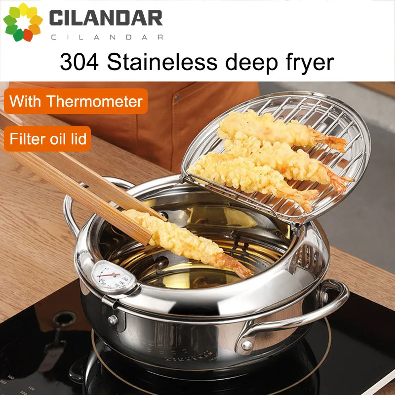 Japanese-style tempura fryer household small fryer oil-saving pot mini special temperature-controlled deep frying oil small pot 2