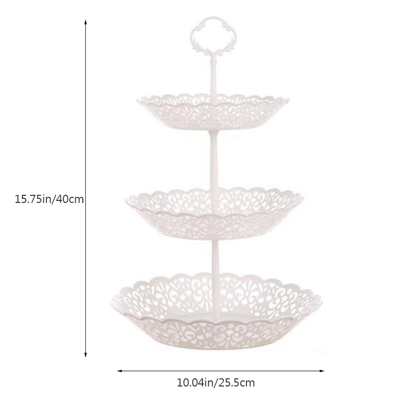 Three-layer Fruit Plate Snack Snacks Set Plate Hollow Storage Tray Fruit Basket Removable Snack Tray Home Kitchen Storage Tools