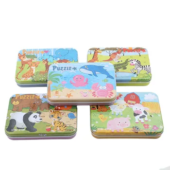 

New Children Toy Cartoon Wooden 3D Puzzle Animals Pattern Puzzle Kids Classic Educational Learning Toys Children Kids Gifts