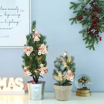 

Christmas Tree Wooden Decorative Pendant Christmas Snowflake Elk Head Pendant Gift Festival Home Decoration