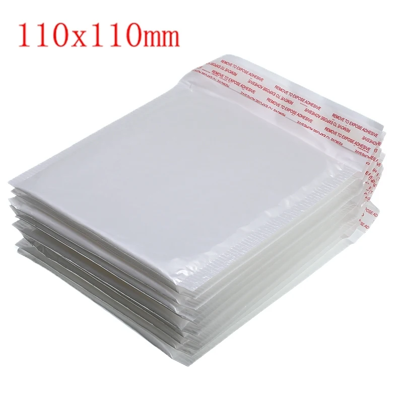 110x110mm 50 шт/партия белый пенопластовый почтовый конверт почтовый пакет с различными спецификациями почтовый конверт с подкладкой - Цвет: 110x110mm