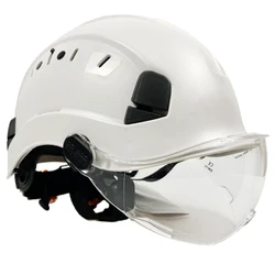 Casque de sécurité avec lunettes pour construction, casquette de travail de protection de haute qualité pour l'escalade et l'équitation 