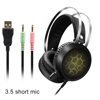 

Stereo Gaming Headset Luminous Noise Cancelling Ear Headphones with Mic for PC Computer DU55