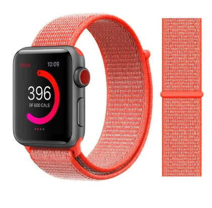 Ремешок для наручных часов Apple Watch 4 5 серии 3/2/1 38 мм 42 мм мягкий нейлон дышащий сменный ремешок Спортивные петли для наручных часов iwatch серии 4 40 мм 44 мм
