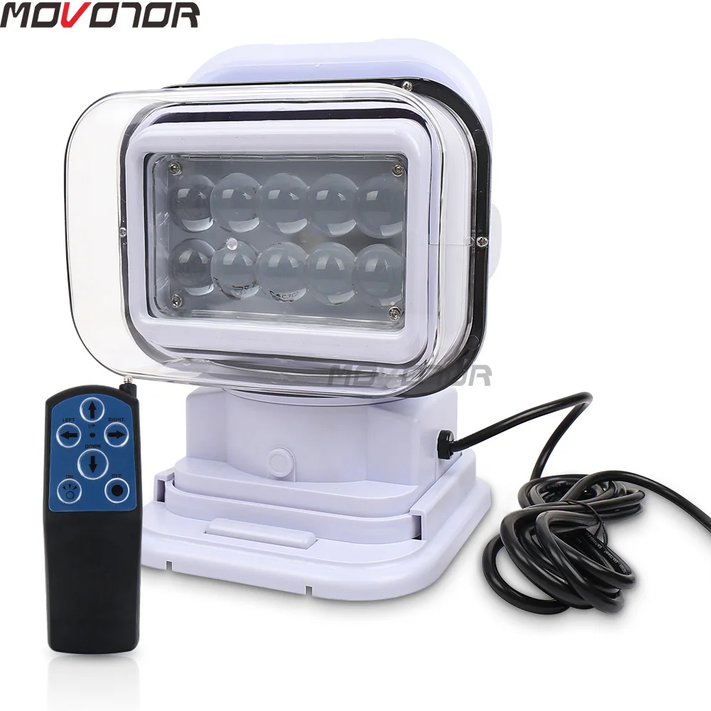 Remote Control Searchlight 12V/24V Led Marine Light for Offroad Truck ATV SUV Boats Spotlight
