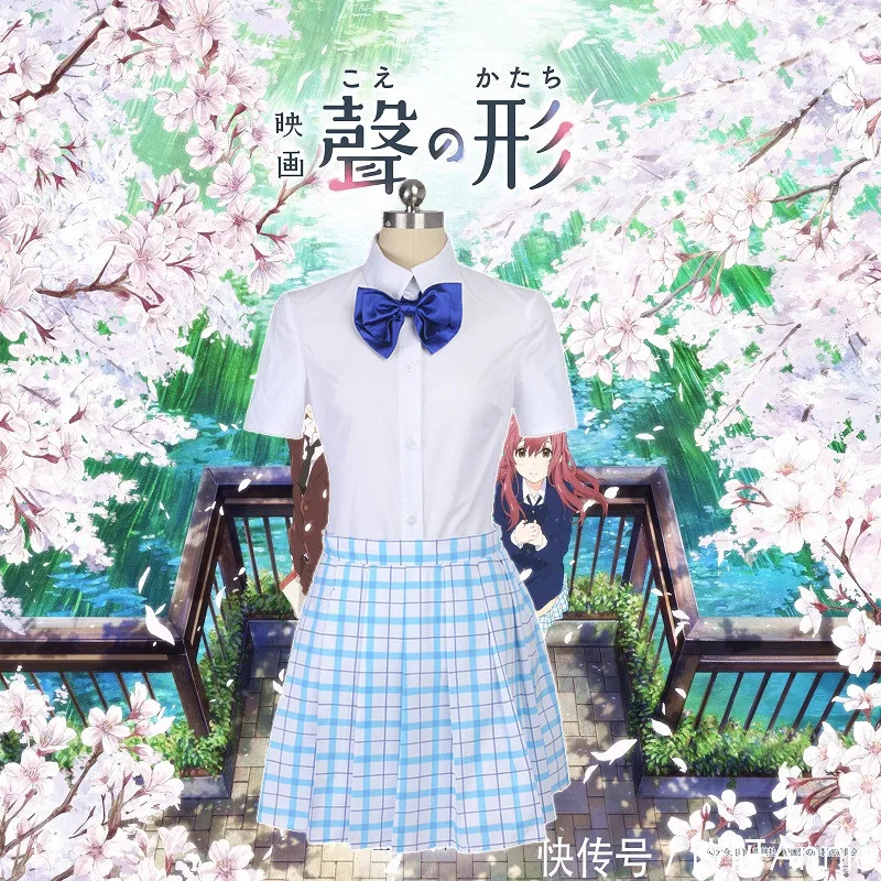 

2019 Japanese Anime A Silent Voice/The Shape Of Voice Shouko Nishimiya Shoko Cosplay Costume Cute Girls School Uniform Top+Skirt