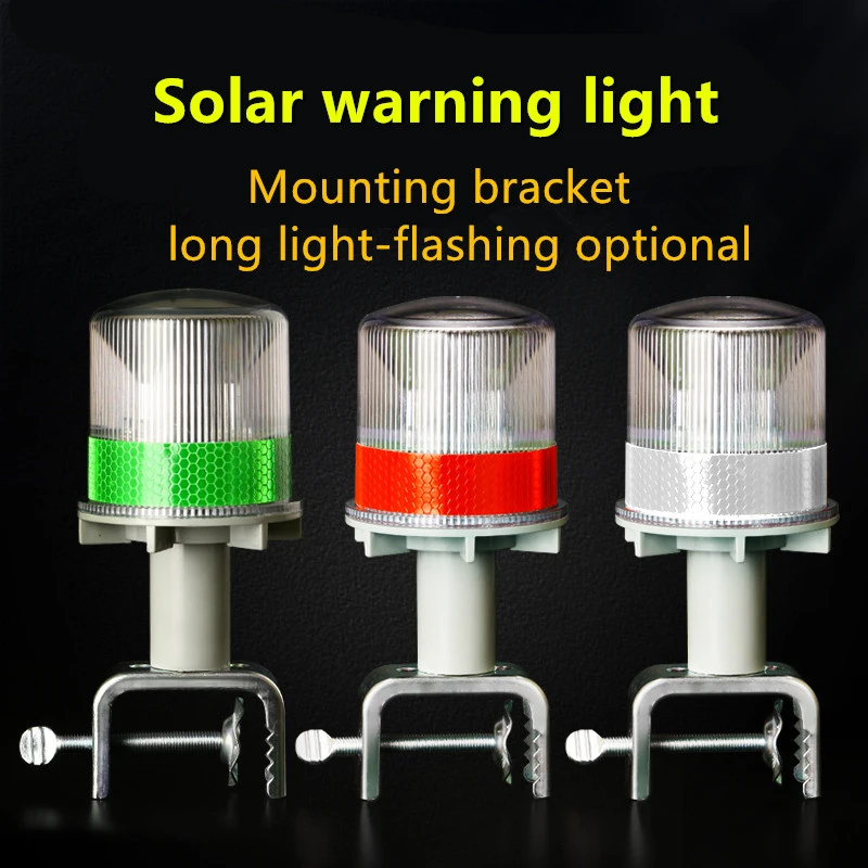 Solar Powered Marine LED Beacon Light Light Controlled Navigation Signal Sailing Warning Light With Portable Detachable bracket solar post cap lights