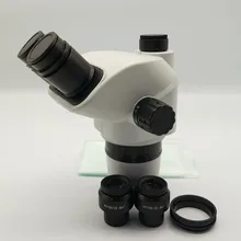 Научный SZN45 6.7x-45x Simul фокус Тринокулярный Стерео микроскоп головка
