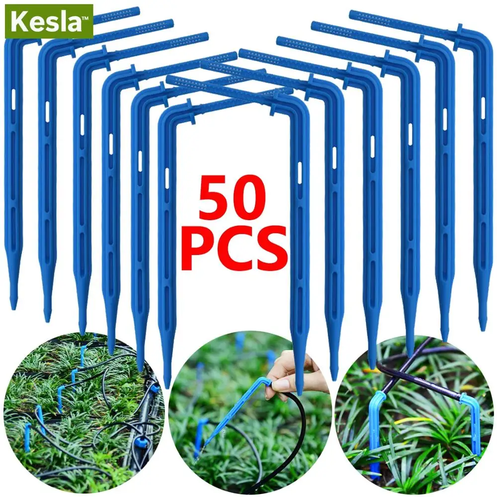 

50PCS Bend Drip Arrow Dripper Micro Drip Irrigation Kit Emitters for 3/5mm Hose Garden Watering Saving Micro Dripper Greenhouse