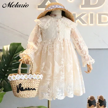 

Melario Lace Girl Dress Autumn Sweet Children Party Costume Kids Vestidos Girl Kids Princess Wedding Dresses Children Clothing