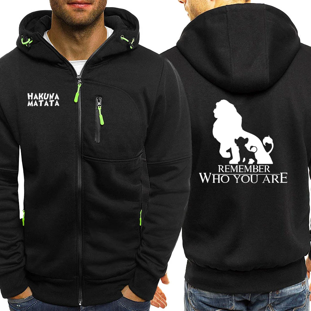Men Hoodies Simba Streetwear Jackets Zipper Autumn Hot Sale The Lion King Casual Coat Sportswear Long Sleeve Hooded - Цвет: black5