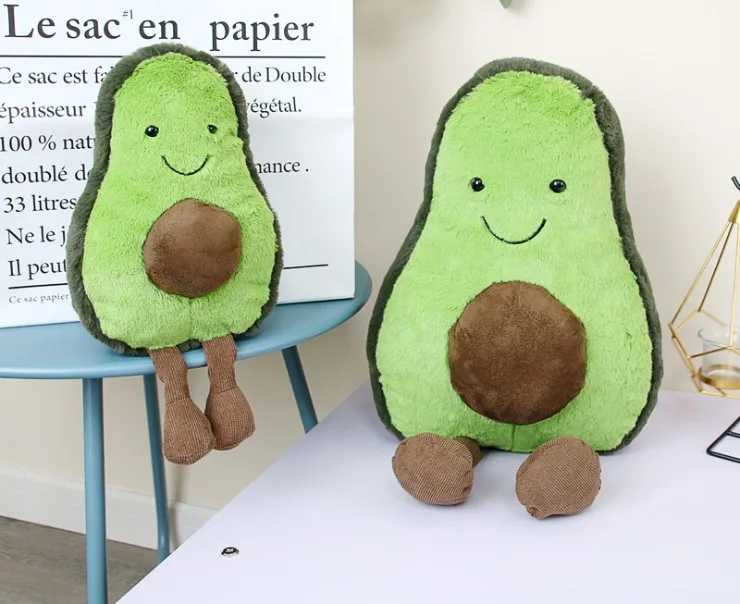 Авокадо плюшевые игрушки, забавные подушки авокадо Kawaii фрукты мягкие игрушки куклы для детей Рождественский подарок