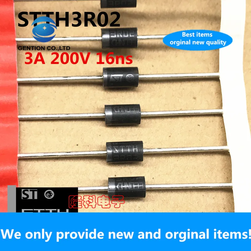 

20 шт. 100% Новый оригинальный STTH3R02 диод 16ns 3A 200V STTH3R02RL in-line защита от полярности