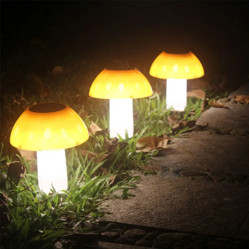 Mushroom LED Solar Light Outdoor Waterproof  Solar Power Garden Light Creative Solar Lawn Lamp for Path Yard Landscape Xmas