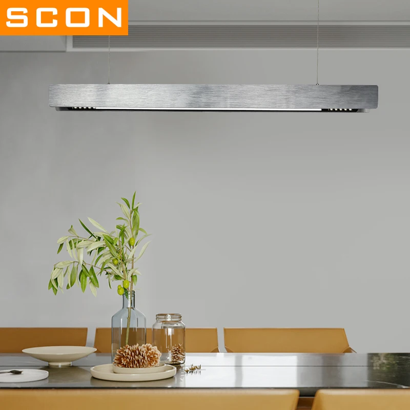 SCON Minimalist dining room chandelier modern minimalist LED long table bar Nordic office lamp | Освещение