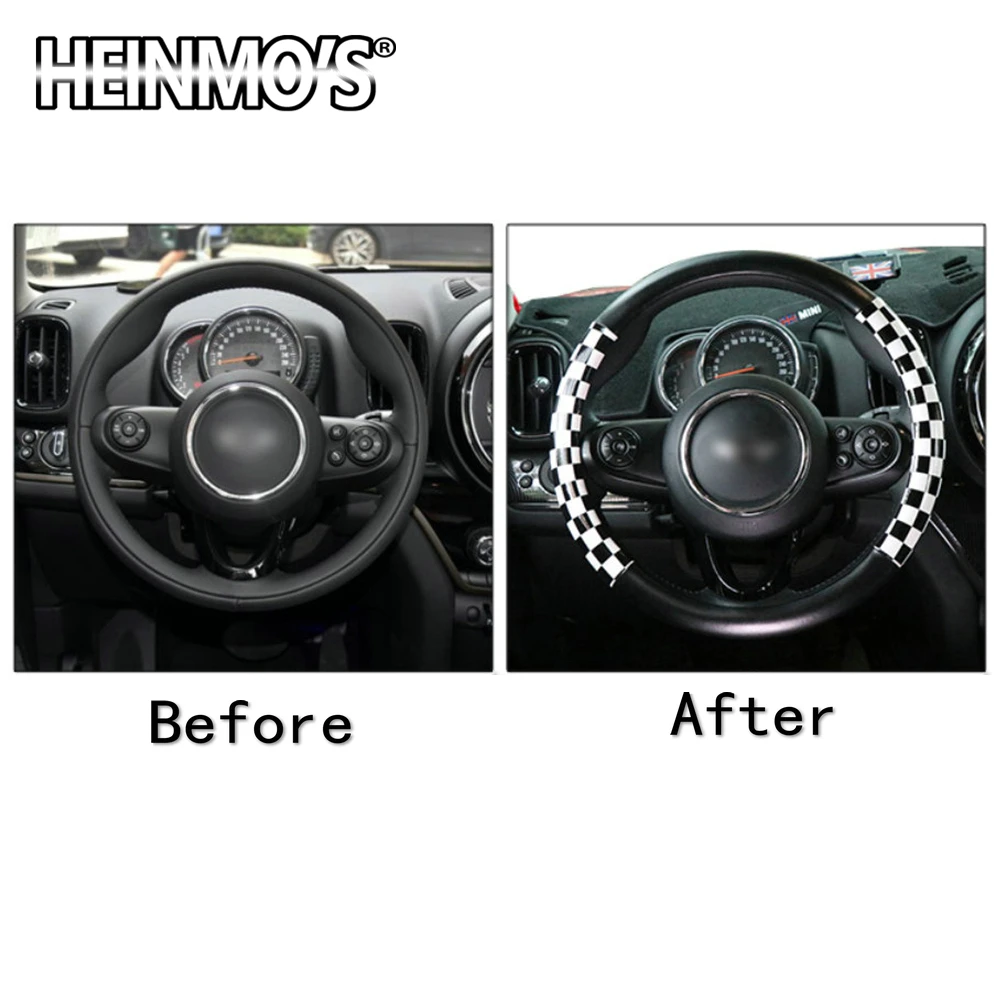 Чехол на руль автомобиля из искусственной кожи для Mini Cooper Countryman R60 F54 F55 F56 F60 R55 R56