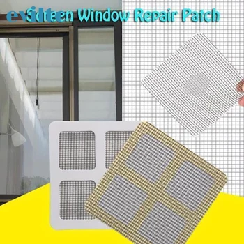 

5pcs Door and Window Screen Mesh Repair Patch Home Adhesive Anti Mosquito Fly Bug Fix Net Mesh Screen Repair Wall Patch Stickers