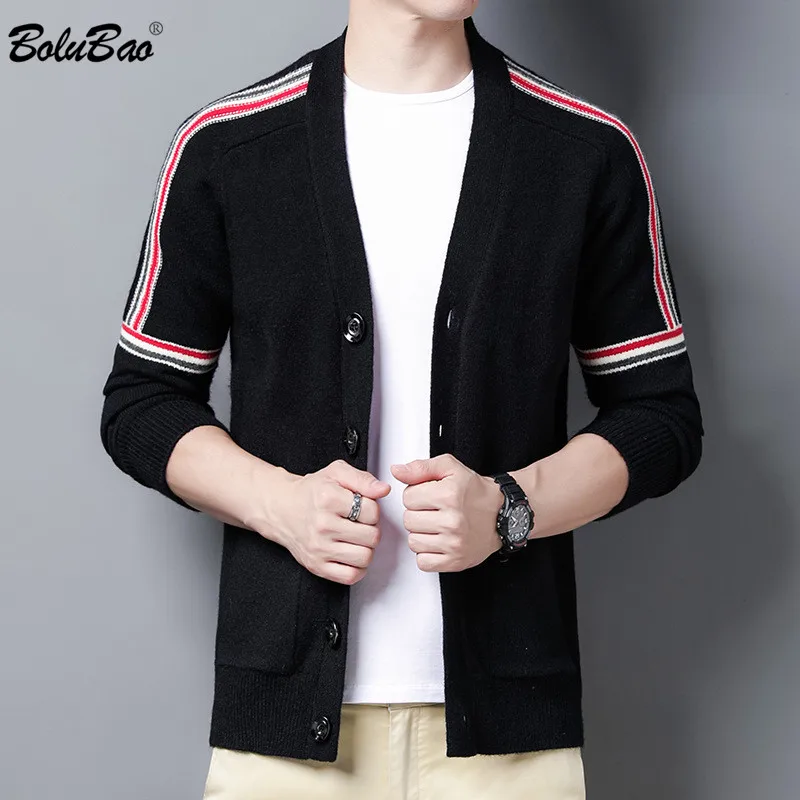BOLUBAO Autumn New Men Cardigan Sweater Trendy Brand Men's Fashion V-Neck Casual Slim Sweaters Coat Male Clothing Tops BOLUBAO Autumn New Men Cardigan Sweater Trendy Brand Men's Fashion V-Neck Casual Slim Sweaters Coat Male Clothing Tops