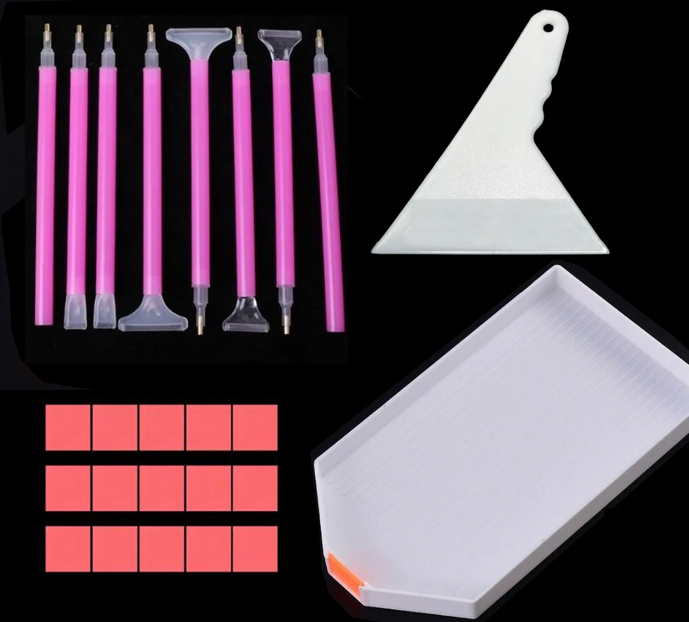 

1set Diamond Painting Correction Tools Drawing Accessories Adjusterd Corrector pen Drill plate For Diamond Painting Kits Tools