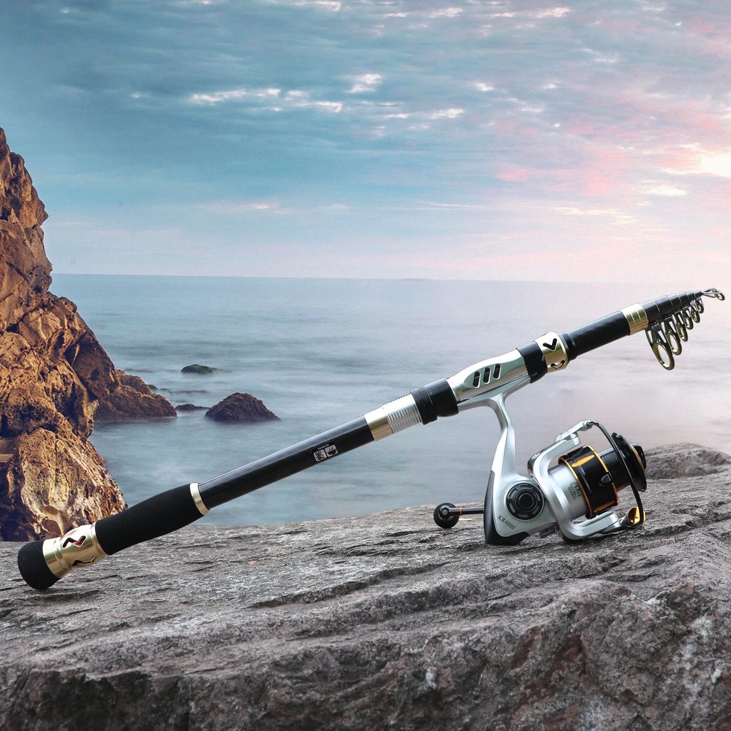 Sougayilang 1,8-3,6 м спиннинговая удочка и Катушка комбинированная Pesca портативная телескопическая удочка и 13+ 1bb набор рыболовных катушек