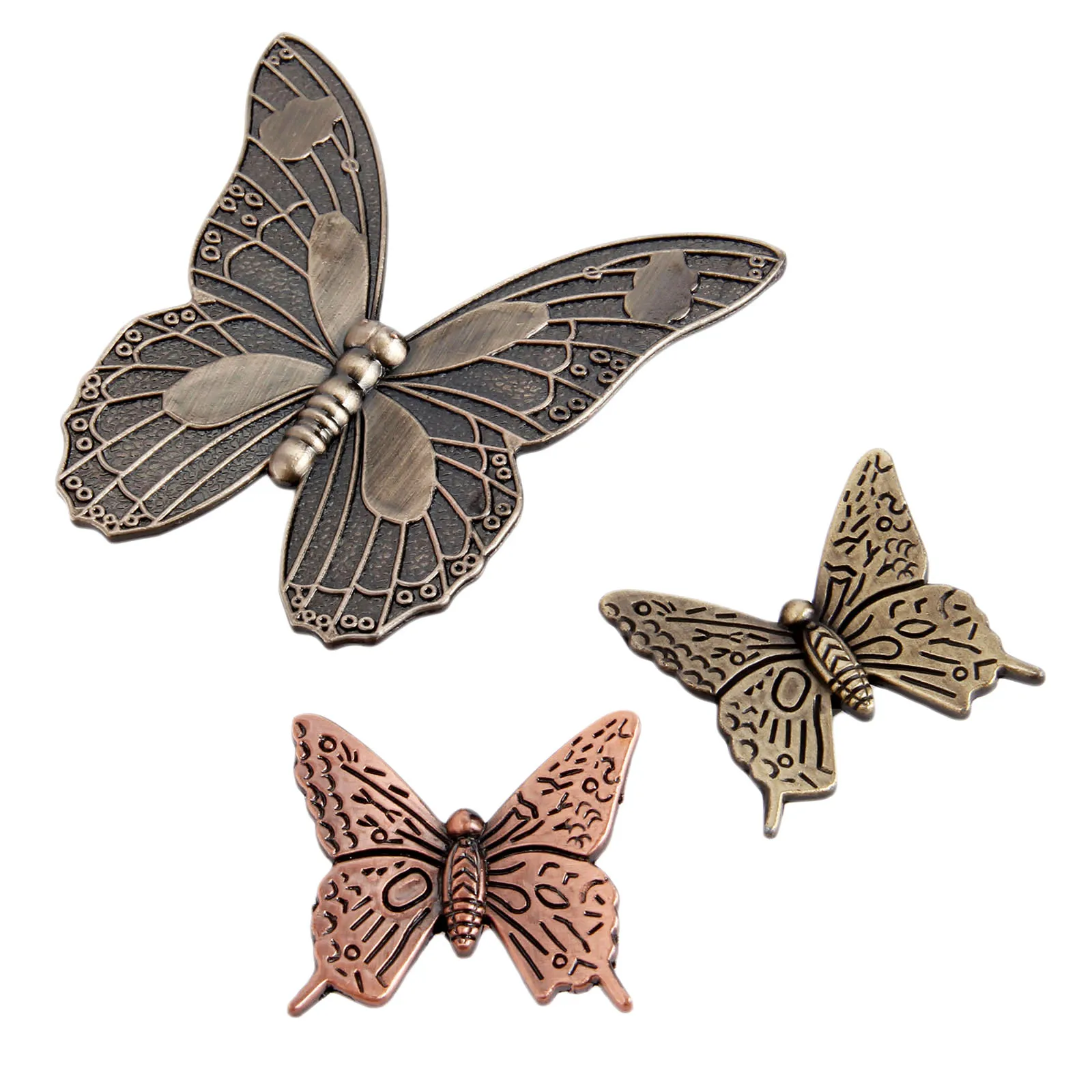 1x Vintage Butterfly Handle Pull Knob Furniture Door Cupboard