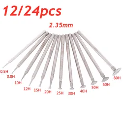 12/24pcs 2.35 Shank Diamond Grinding Burr Needle Point Engraving Carving Polishing Glass Jade Stone Drill Bit Rotary Tool Set