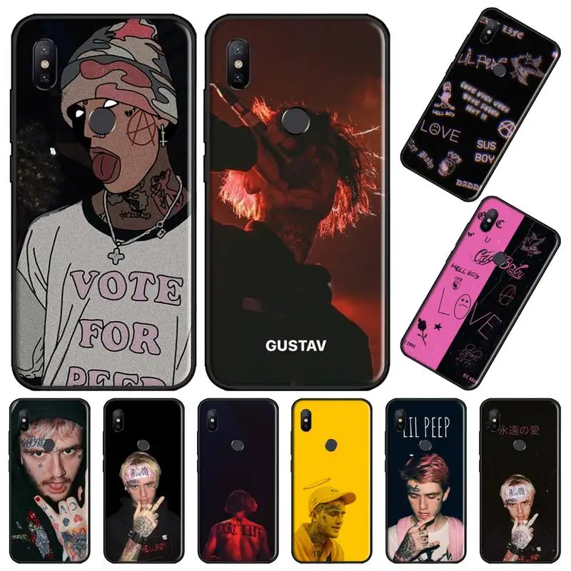 Lil Peep Rapper boy tattoo черный ТПУ мягкий чехол для телефона Xiaomi Redmi 4x5 plus 6A 7 7A 8 mi8 8lite 9 note 4 5