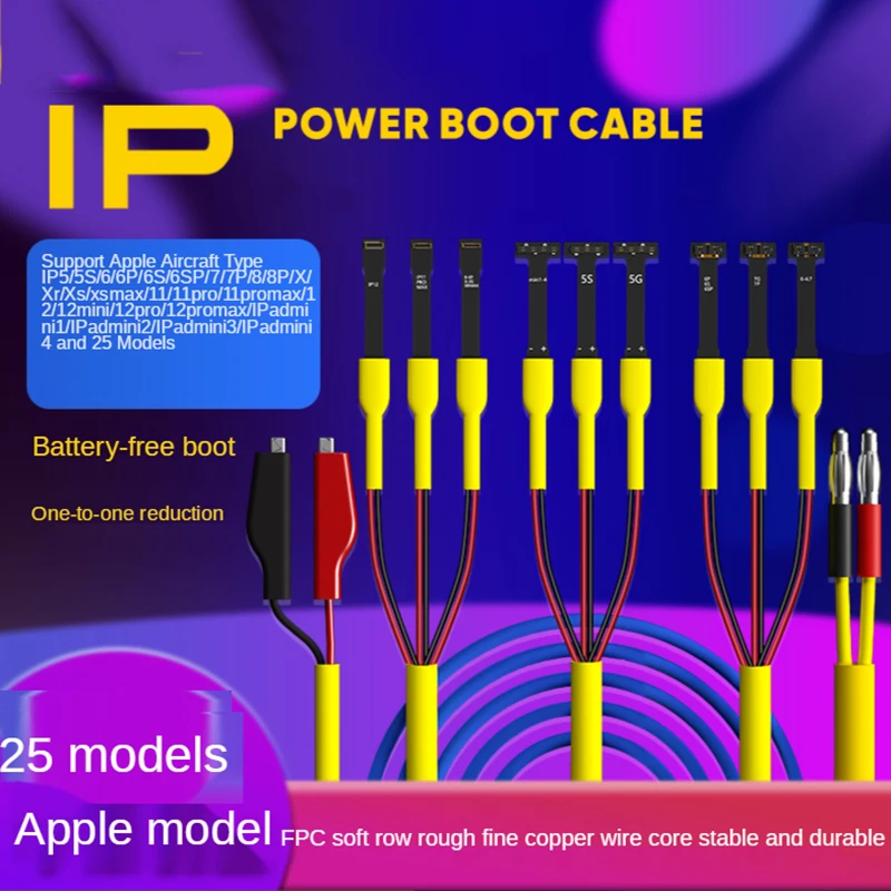 

MECHANIC IP9 PR0 iphone Power Boot Cord Supports IP5-IP12 PRO MAX and Above Model Ipad mini1-4 Activation Line Battery-free Wire